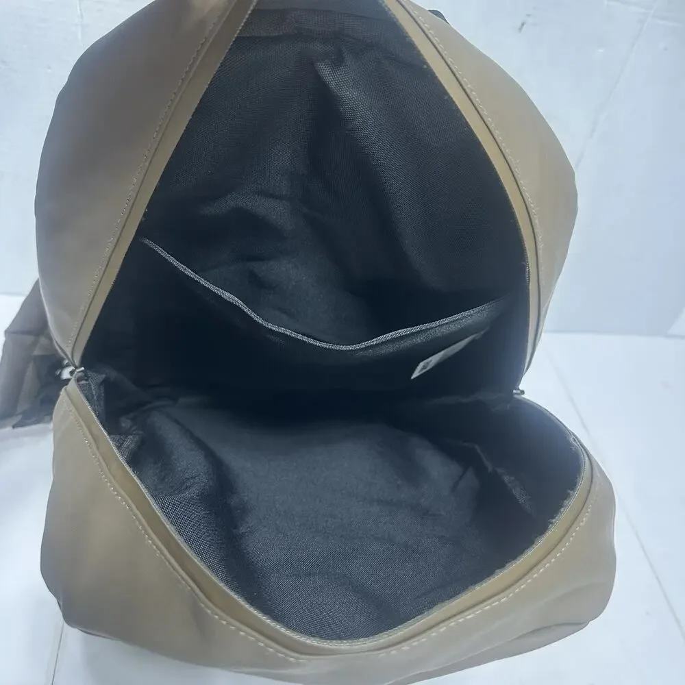 RAINS ® Book Daypack Large Brown WATERPROOF PU Fabric Fits 16
